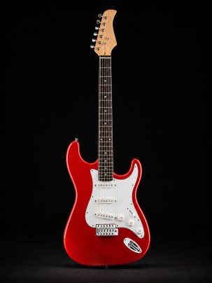 Электрогитара для начинающих Stratocaster (комплект PREMIUM, цвет красный)