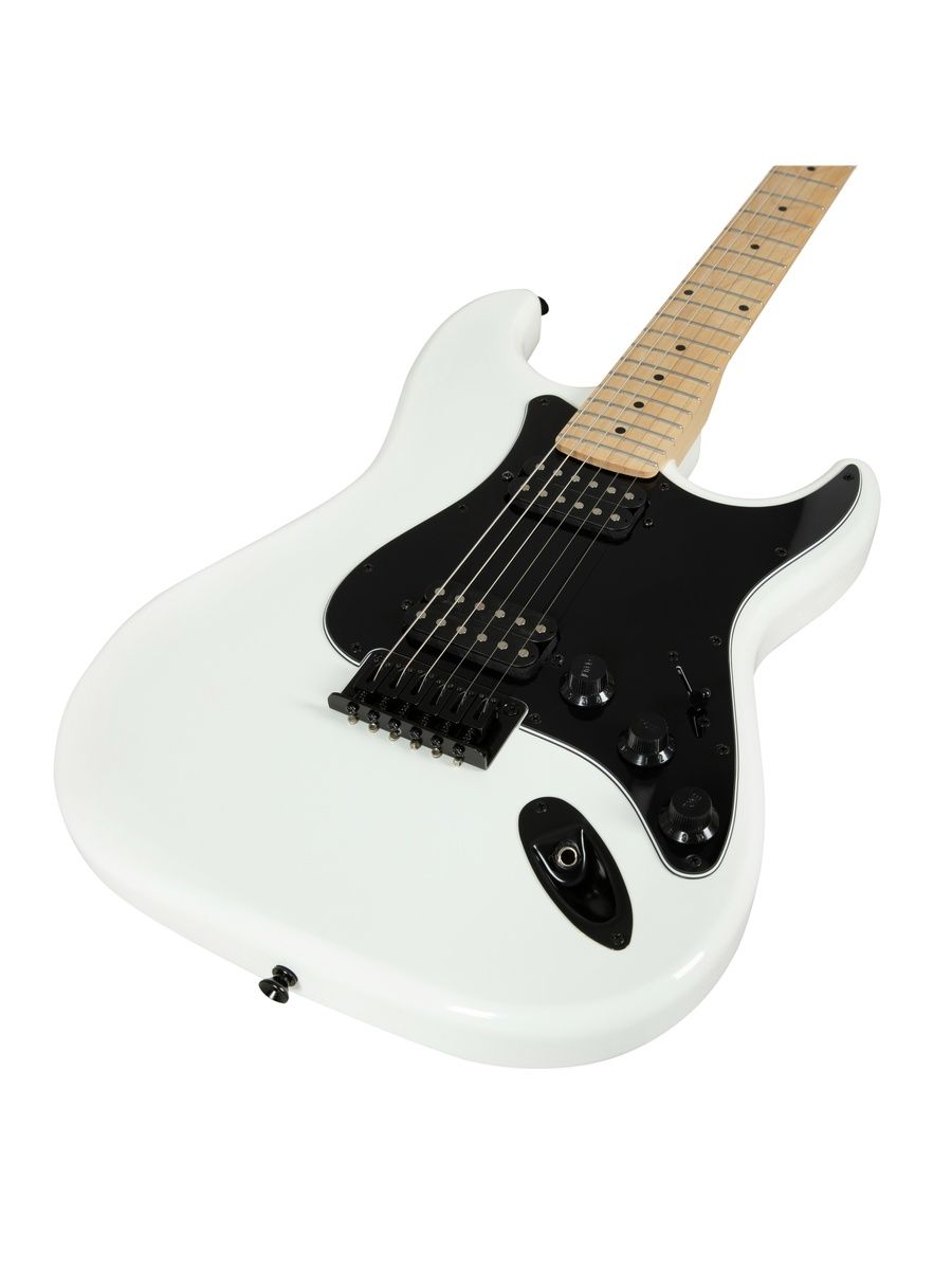Электрогитара Stratocaster для начинающих Palker Premier белая, с чехлом